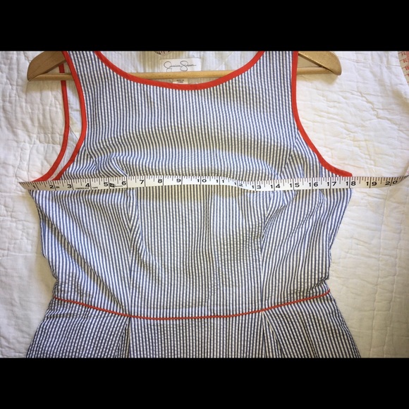 Seersucker, lined dress, size 8 - Picture 10 of 12